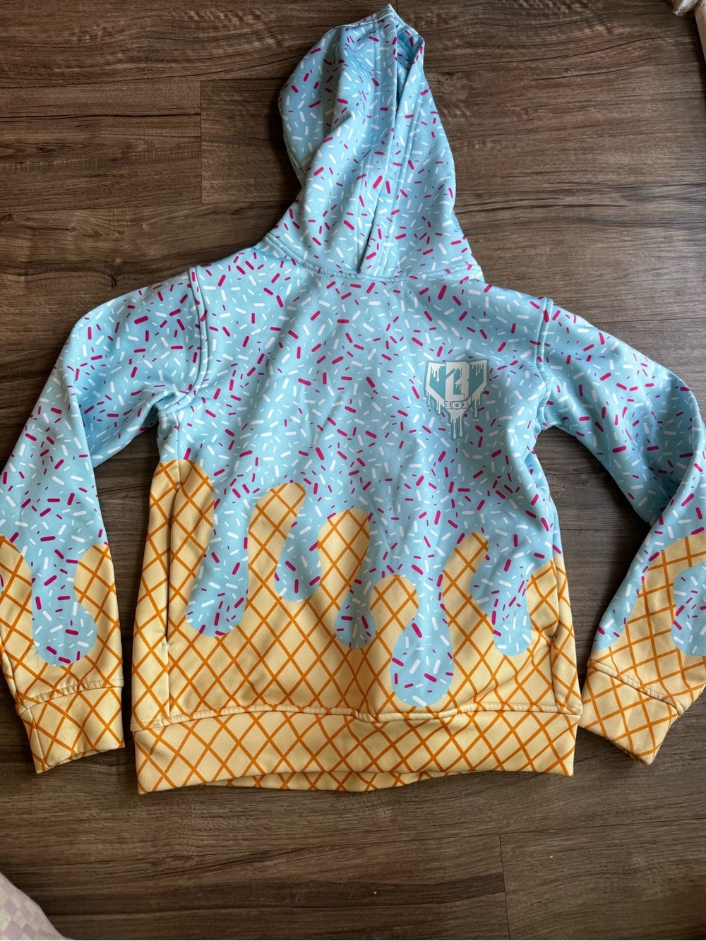Baseball is a lifestyle Ice Cream Hoodie boys size S